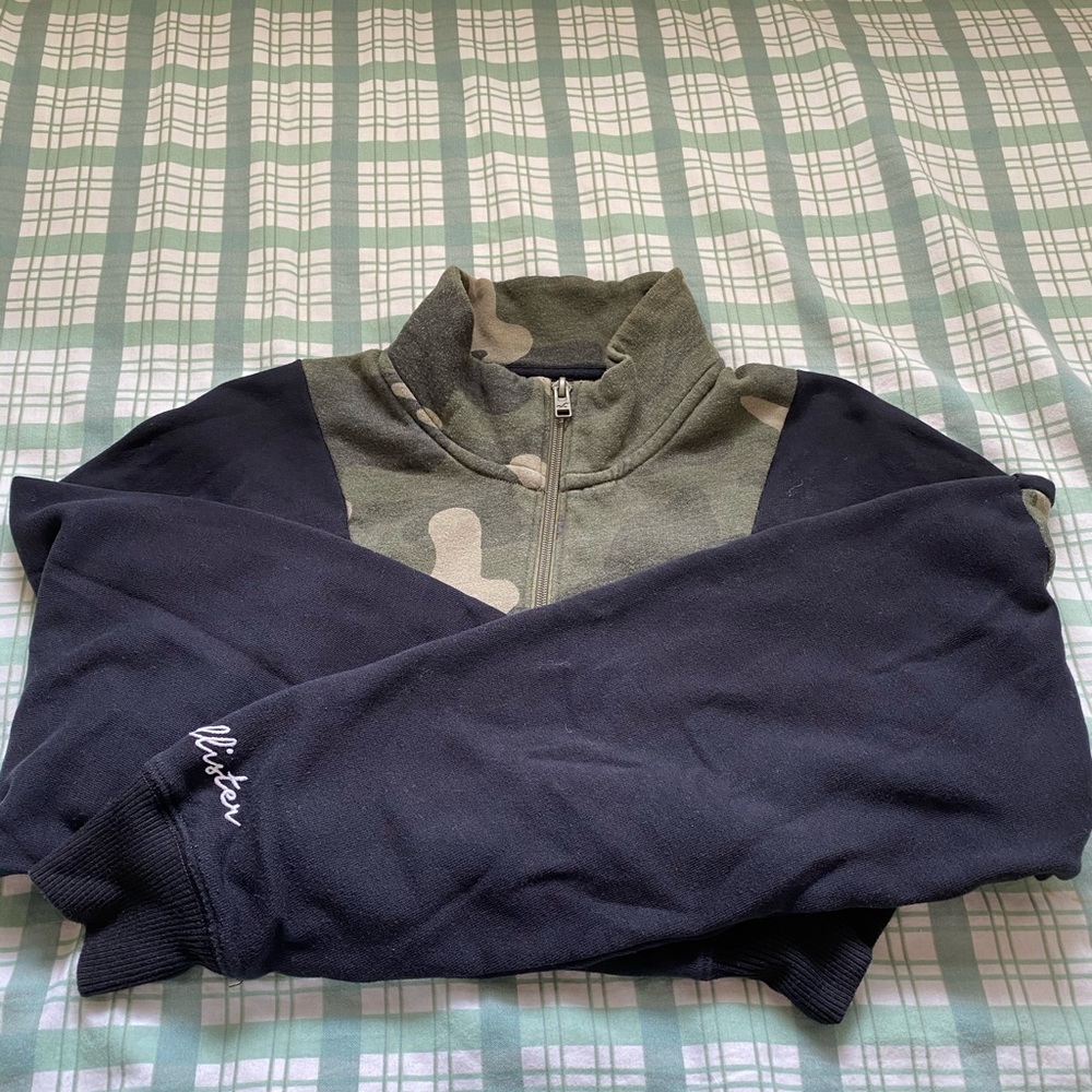 Crop Boyfriend Half-Zip Sweatshirt
